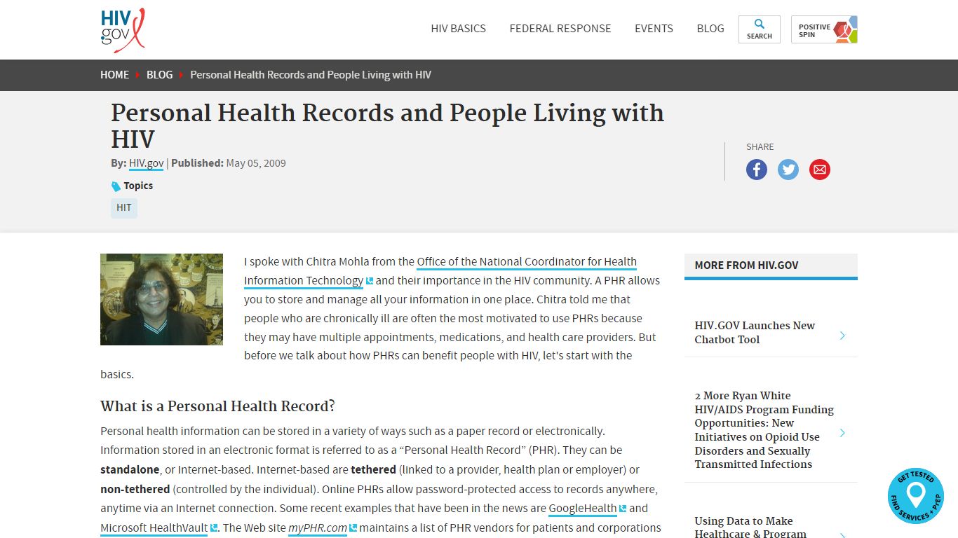 Personal Health Records and People Living with HIV | HIV.gov